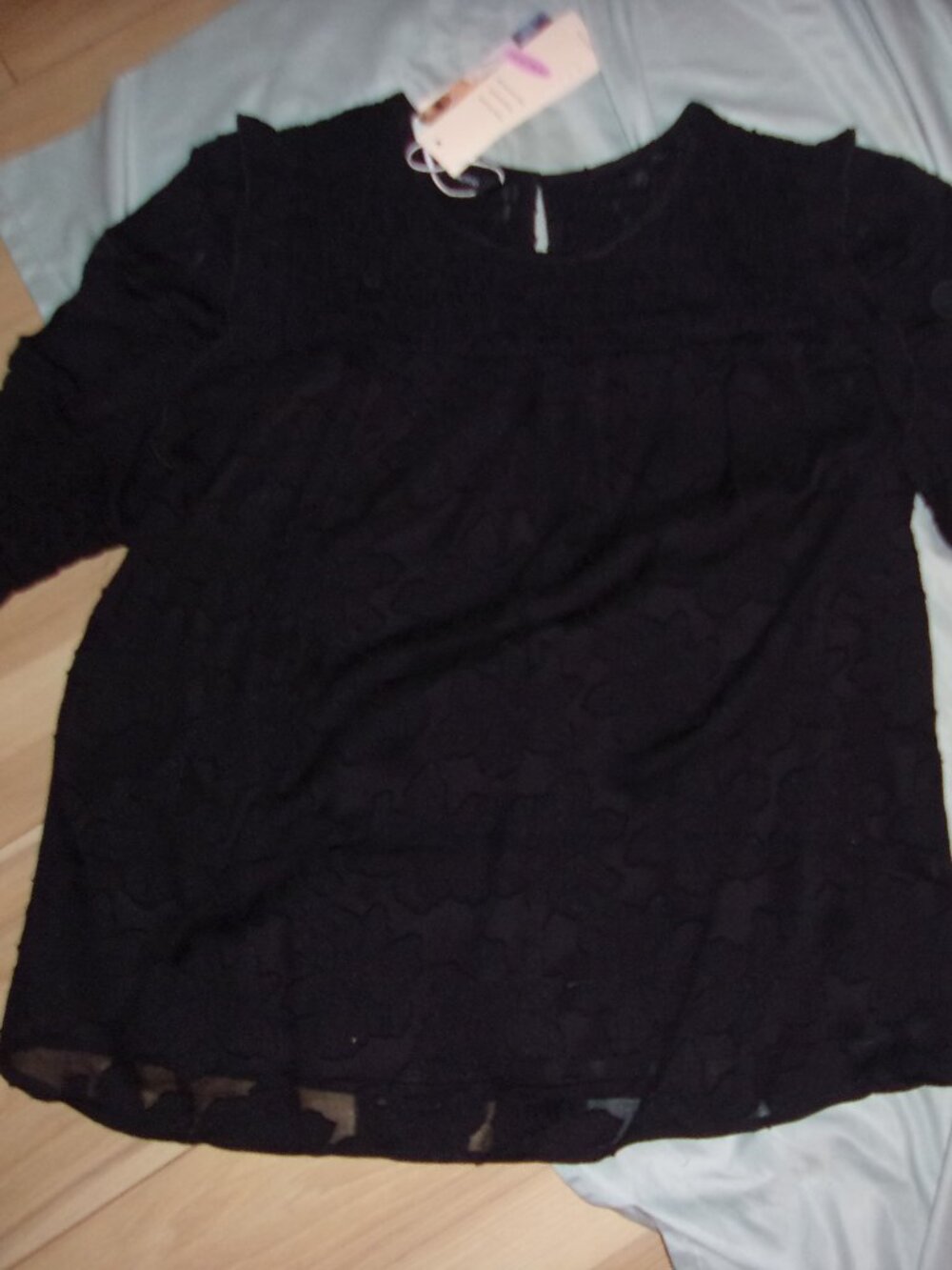NEW size small womens top shirt black blouse  casual dress whimsigoth